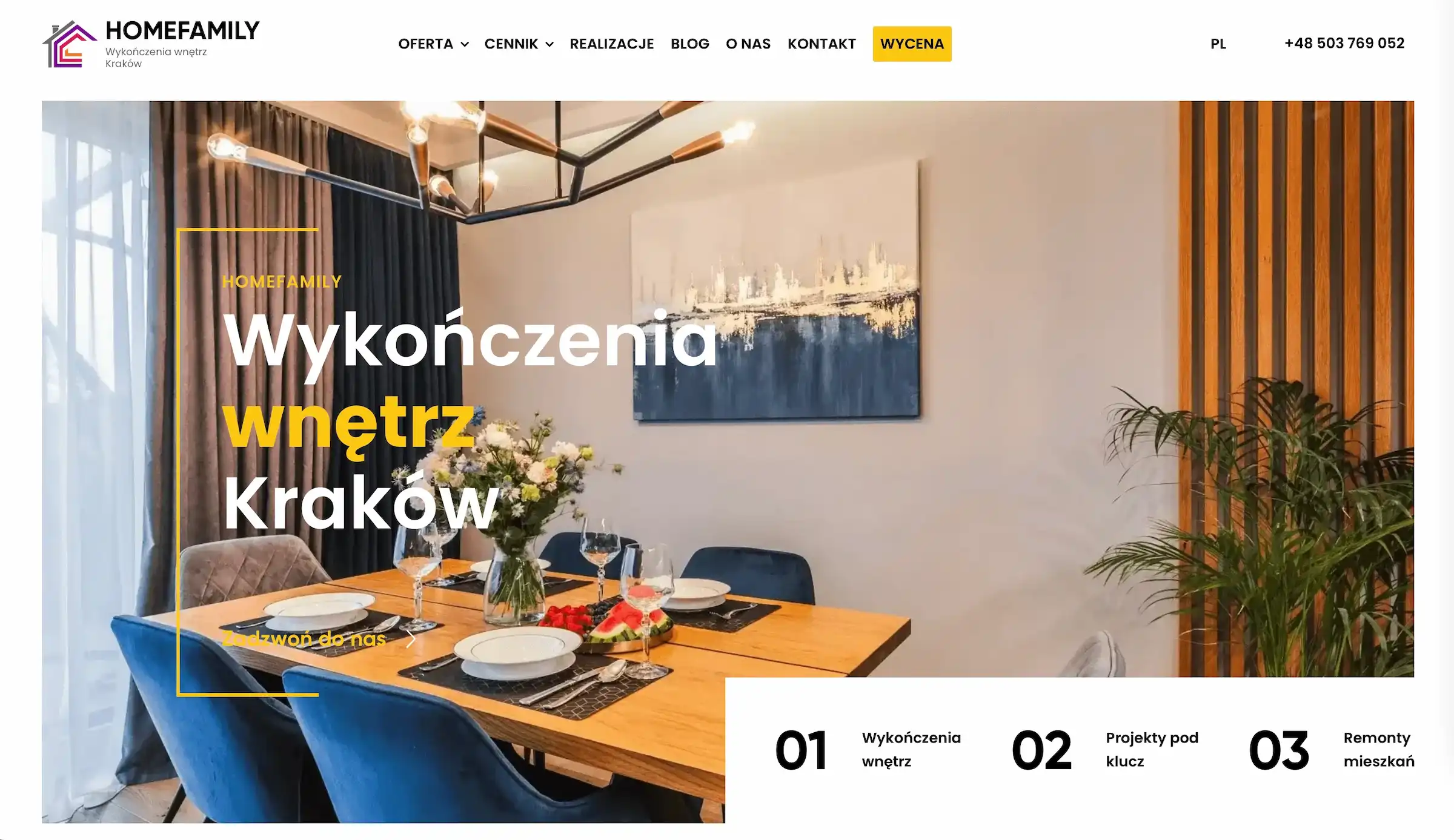 Strona firmy remontowej HomeFamily